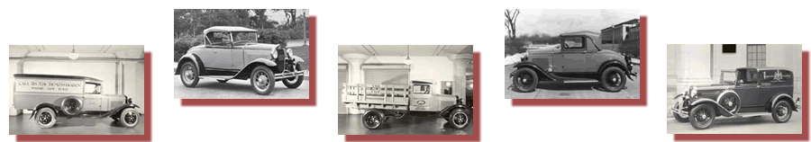 Panel Truck, 1930 Roadster, AA Truck, 1930 Cabriolet, Model A Delivery
